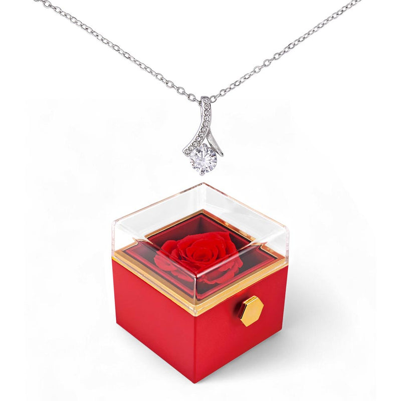 Rotating rose gift box