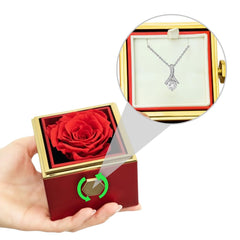 Rotating rose gift box