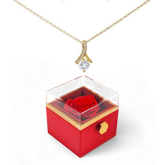 Rotating rose gift box