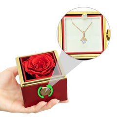 Rotating rose gift box